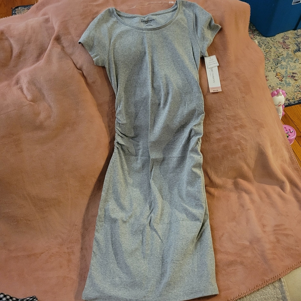 Liz Lange Light Gray Midi Dress